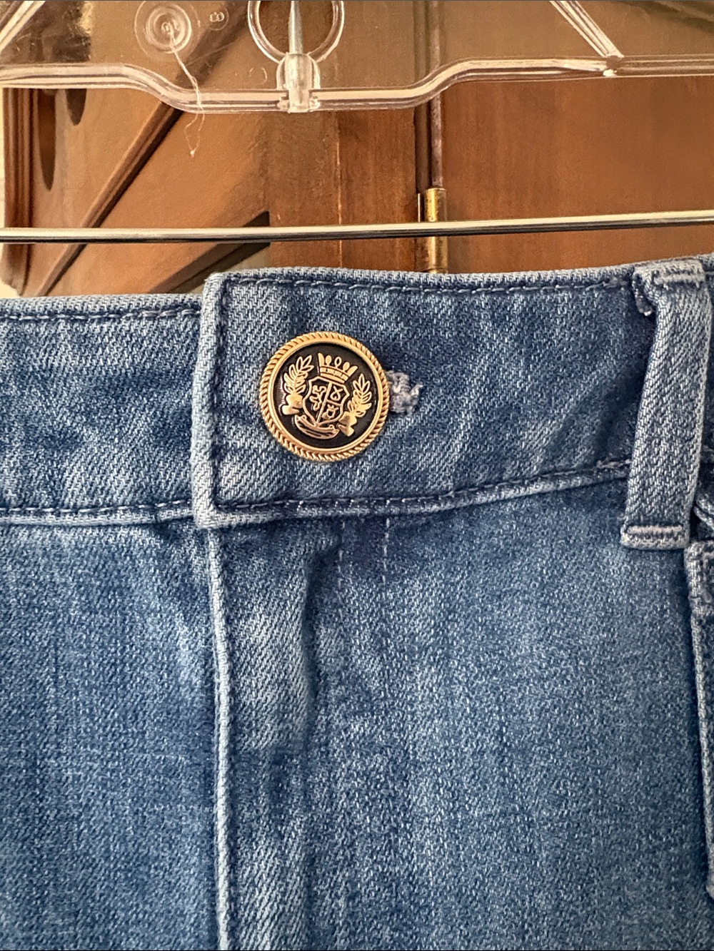 *Talbots Classic Jean Trouser Wide Leg Jean Medium Blue Pockets Status Buttons - Picture 3 of 16
